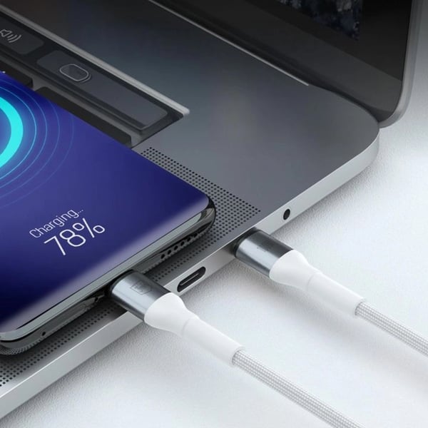 Kabel 3MK Hyper Cable N-SERIES USB-C til USB-C 1m 20V/5A 100W hvid