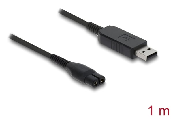 Miniatyrbillede 2 af 2: DeLOCK 90979 el-ledning Sort 1 m USB A 2-polet