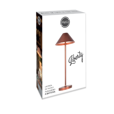 Miniatyrbillede 2 af 5: Kon.El.Co. Liberty bordlampe 3 W Kobberfarve