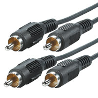 VALUE RCA Cable, duplex ST/ST, 2.5m ljudkabel 2,5 m Svart