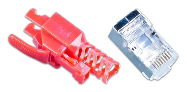 Miniatyrbillede 4 af 4: Wirewin MOD SL KAT6A STP 10 RT kabelsamler RJ-45 Rød