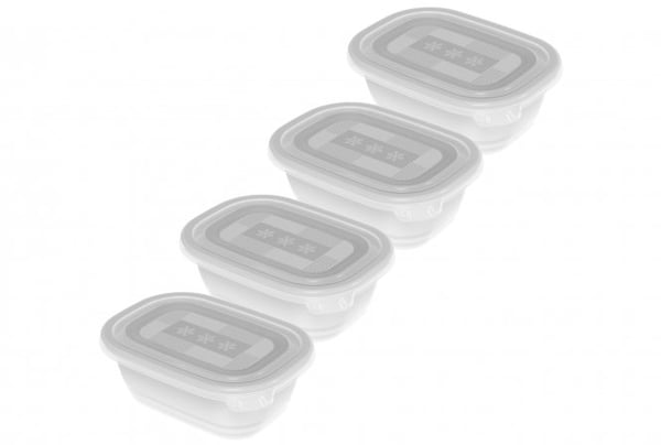 Rotho 1723600096 enhed til madopbevaring Rektangulær Sæt 0,5 L Transparent, Hvid 4 stk Rotho 1723600096 enhed til madopbevaring Rektangulær Sæt 0,5 L Transparent, Hvid 4 stk
