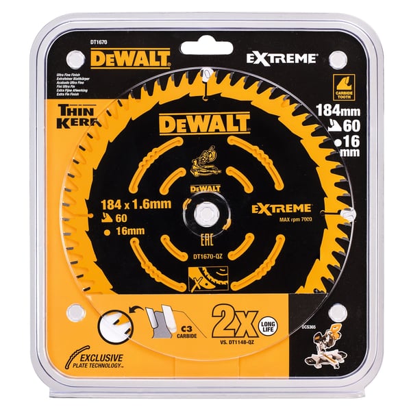 DeWALT DT1670-QZ pyörösahanterä 1 kpl