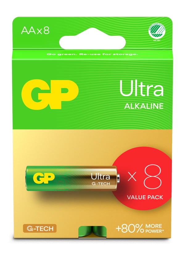 Miniatyrbillede 1 af 3: GP Batteries Ultra Alkaline GP15AU Engangsbatteri AA, LR06