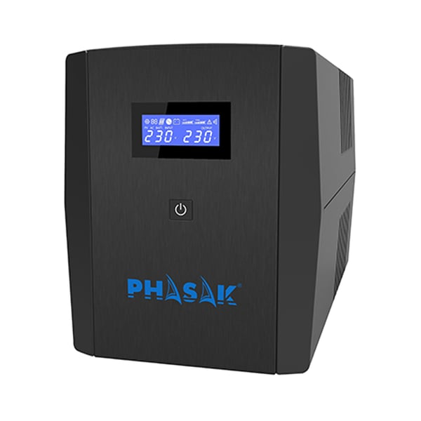 Phasak Sirius UPS-enhed Interaktivt indgangsstik 1,26 kVA 720 W 4 AC stikkontakt(er)