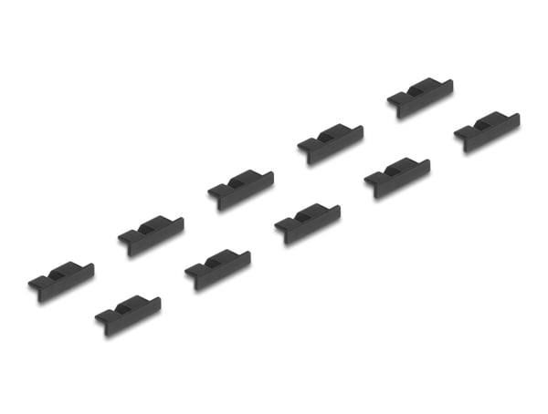 DeLOCK 64243 skydd för elkontakter USB Micro-B Svart 10 styck