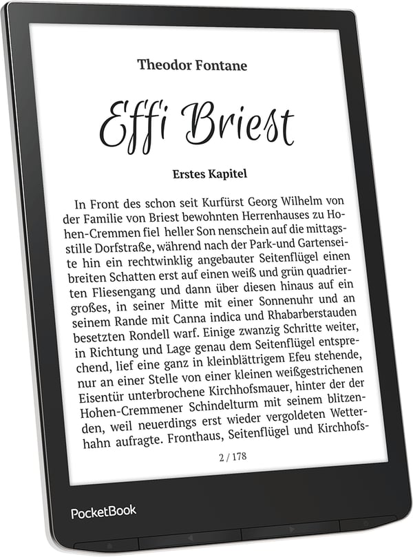 Miniatyrbild 6 av 9: PocketBook InkPad 4 e-bokläsare Pekskärm 32 GB Wi-Fi Svart, Silver