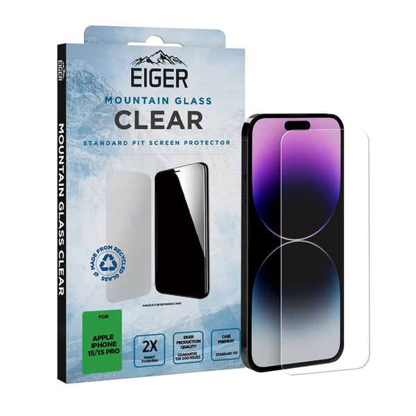 EIGER Mountain Glass Clear Genomskinligt skärmskydd Apple 1 styck