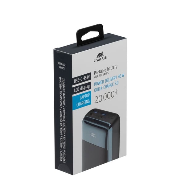 Miniatyrbillede 8 af 12: Rivacase VA1075 powerbank Lithium polymer (LiPo) 20000 mAh Sort, Blå