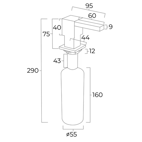 Teka 115890041 tvåldispenser 0,35 l Svart