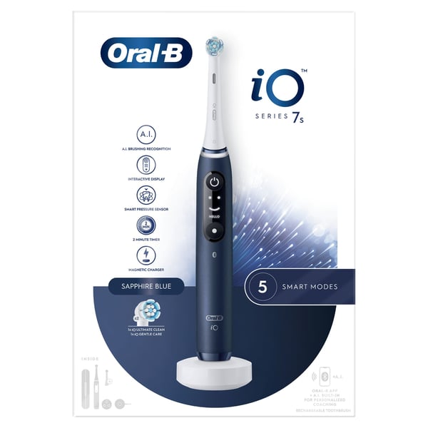 Oral-B iO 7S Voksen Elektrisk tandbørste Blå, Hvid