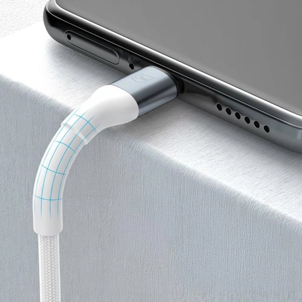 Miniatyrbillede 6 af 10: Kabel 3MK Hyper Cable N-SERIES USB-C til USB-C 1m 20V/5A 100W hvid