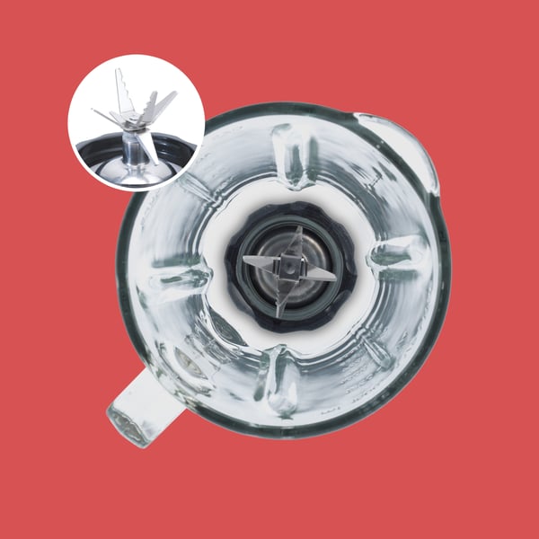 Miniatyrbillede 8 af 9: TM Electron TMPBA012 1,5 L Bordplade blender 500 W Sort, Rustfrit stål, Transparent