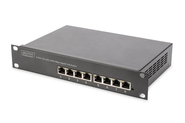 Miniatyrbillede 1 af 5: Digitus DN-95317-1 netværksswitch Ikke administreret Gigabit Ethernet (10/100/1000) Strøm over Ethernet (PoE) Grå