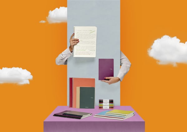 Fabriano Ecoqua Original blok og notesblok A4 70 ark Rød