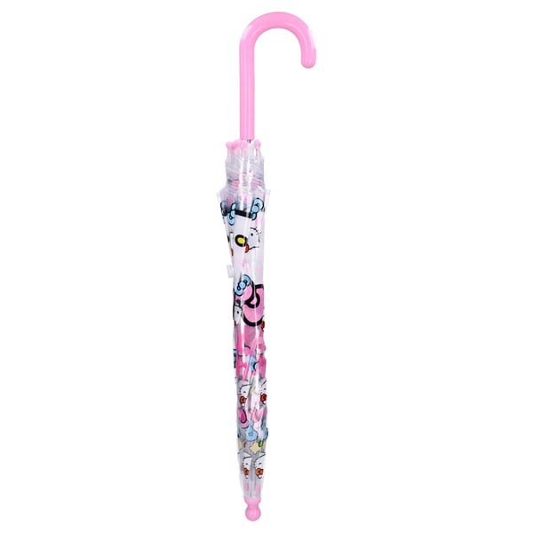 Miniatyrbillede 2 af 5: Vadobag Hello Kitty Rainy Days børne paraply Transparent, Lyserød