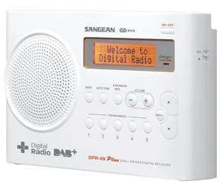 Miniatyrbillede 2 af 4: Sangean DPR-69+ Bærbar Digital Hvid