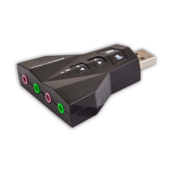Savio – Carte de soud 7.1 AK-08 nätverkskort/adapters 3ˌ5 mm, USB 2.0