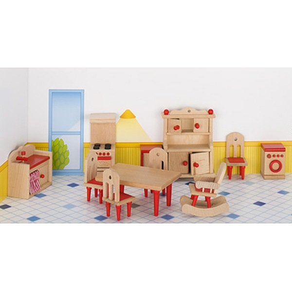 Goki Furniture for flexible puppets, kitchen Møbelsæt