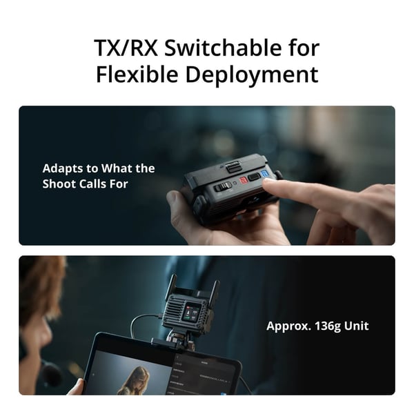 Miniatyrbillede 2 af 9: DJI SDR Transmission 2 Combo datasender til kamera 4000 m Grå, Sort