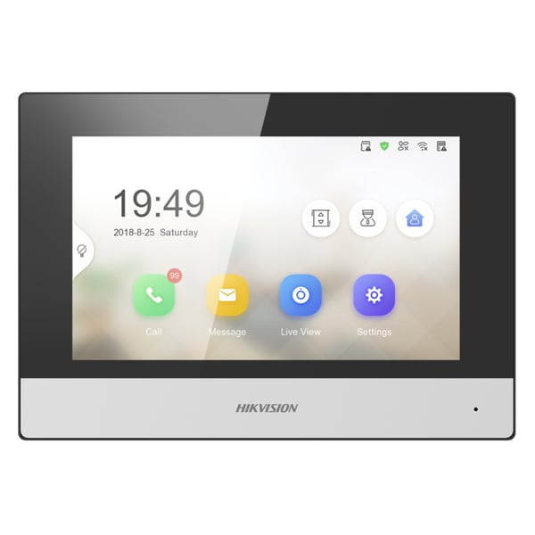 Hikvision DS-KH6320-TE1 video samtalesystem 17,8 cm (7") Sort, Grå