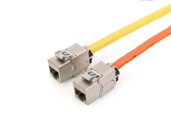 Miniatyrbillede 8 af 10: DIGITUS CAT 6A Keystone-modul, skærmet med intelligent kabelstyring, sæt (24 stk.)