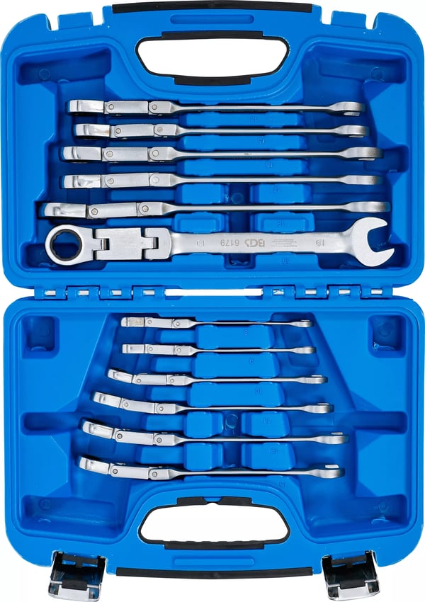 Miniatyrbillede 4 af 9: BGS technic Double-Joint Ratchet Combination Wrench Set