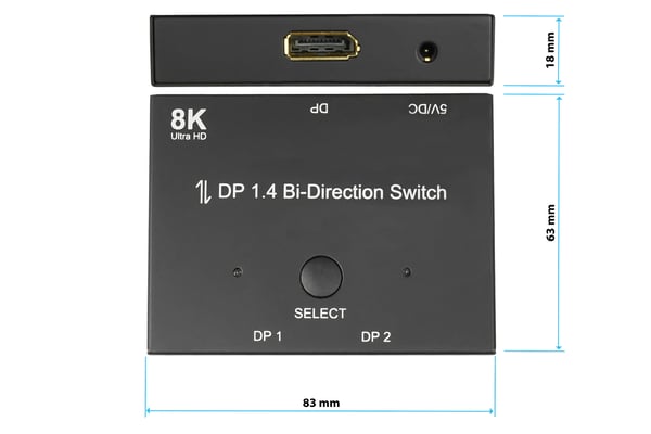 Miniatyrbillede 3 af 7: Alcasa DisplayPort Switches