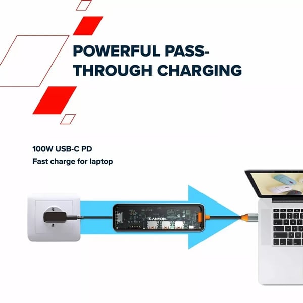 Miniatyrbild 8 av 14: Canyon DS-13 USB Type-C 5000 Mbit/s Grå
