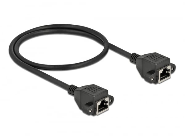 DeLOCK 87008 netværkskabel Sort 0,5 m Cat6a S/FTP (S-STP)