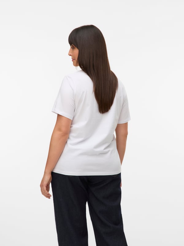 Vero Moda VMPAULINA T-Shirt Skjorte Rund halsudskæring Kort ærme