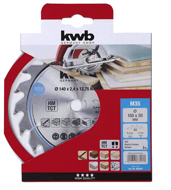 Miniatyrbillede 2 af 3: kwb 583557 rundsavklinge 1 stk