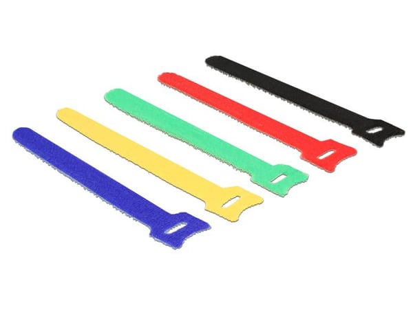 DeLOCK 18634 buntband Nylon Svart, Blå, Grön, Röd, Gul 10 styck