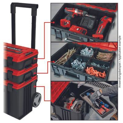 Einhell E-Case Tower Sort, Rød Polypropylen (PP)
