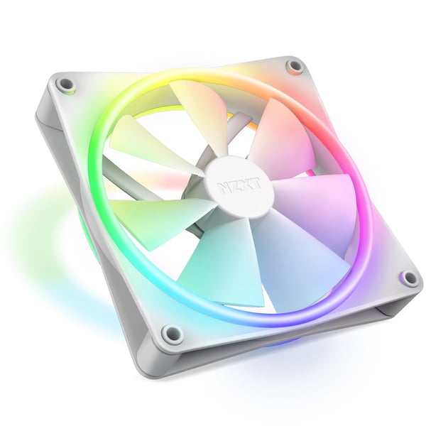 Miniatyrbillede 1 af 6: NZXT F140 RGB DUO Ventilator 14 cm Hvid 1 stk