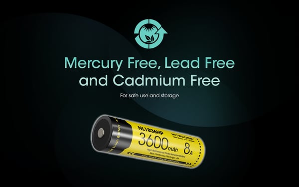 Nitecore BATTERY RECH. LI-ION 3.6V/NL1836HP(3600MAH) genopladeligt batteri Lithium-Ion (Li-Ion) 3,6 V