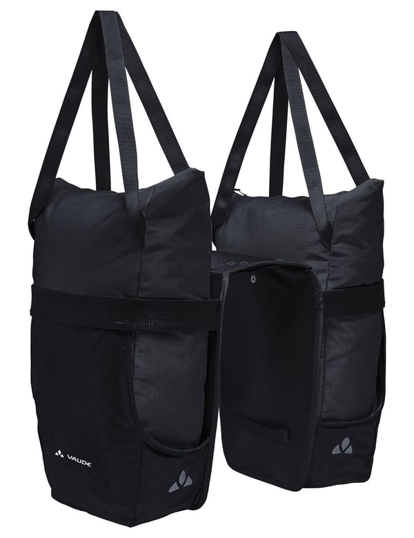 VAUDE TwinShopper Taka Polkupyörälaukku Polyesteri Musta