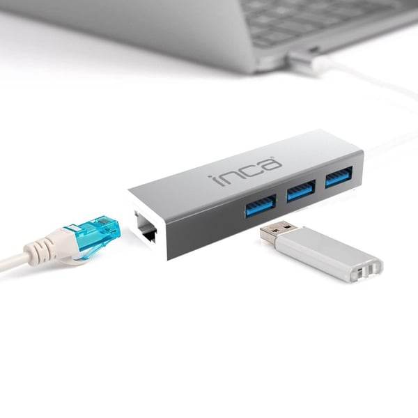 Pikkukuva 2 / 5: Inca IUSB-03TX keskitin USB 2.0 Type-A Hopea