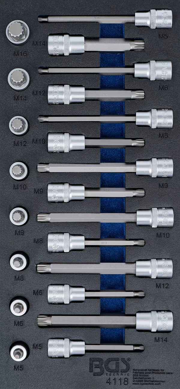 Miniatyrbillede 1 af 3: BGS technic Tool Tray 1/3: Bit Socket Set