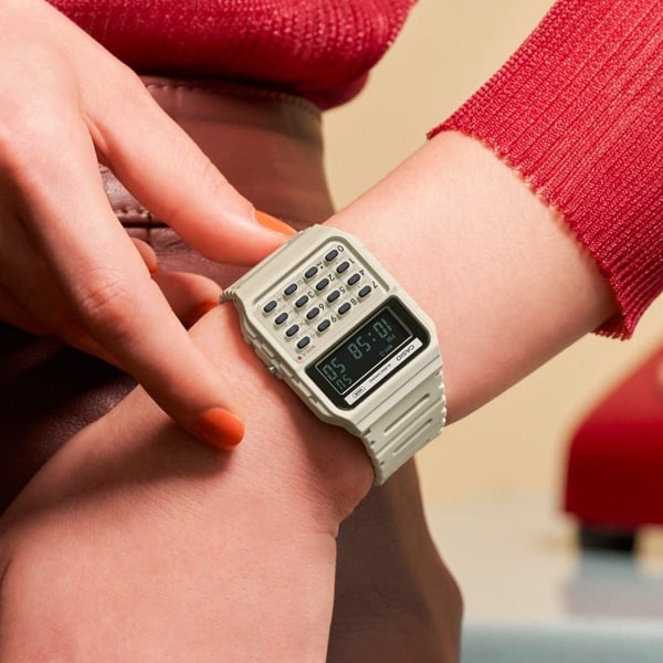 Miniatyrbild 3 av 6: Casio CA-53WB-8B armbandsur Unisex Vit