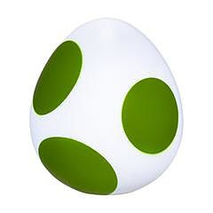 Miniatyrbild 1 av 5: Super Mario Yoshi Ägg Lampa V2 (höjd: 20 cm) /lampa Super Mario Yoshi drakägg (höjd: 20 cm)