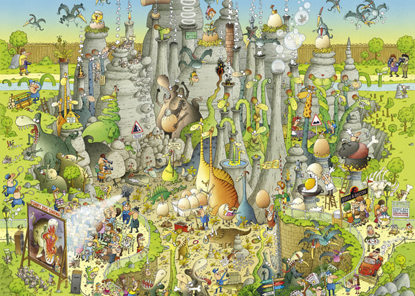 Pikkukuva 2 / 3: Heye Puzzle 29727 palapeli Muotopalapeli 1000 kpl Taide