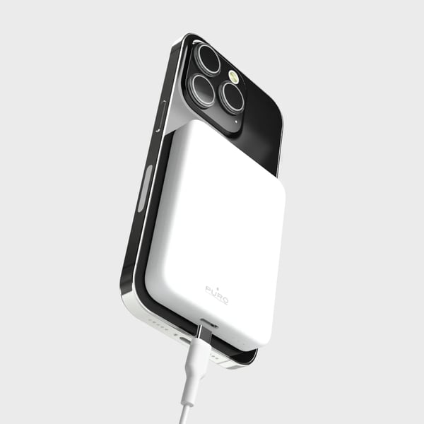 Miniatyrbillede 2 af 4: PURO PUFCBB40P2MAGWHI powerbank Lithium polymer (LiPo) 4200 mAh Trådløs opladning Hvid