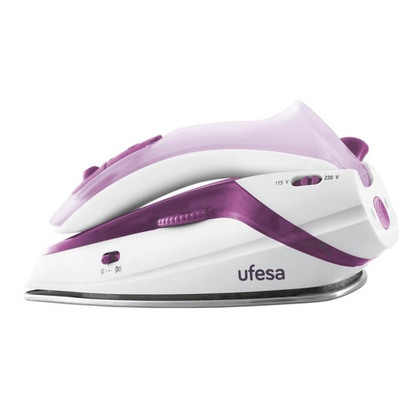Pikkukuva 2 / 5: Ufesa PV0500 Kuiva- & höyrysilitysrauta Pohjalevy ruostumatonta terästä 1100 W Purppura, Valkoinen