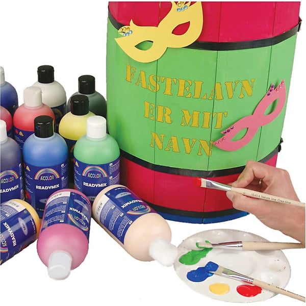 Pikkukuva 2 / 2: Creativ Company 32100 akryyliväri 500 ml Vihreä, Sininen, Keltainen, Oranssi, Punainen, Vaaleanpunainen, Valkoinen, Purppura, Ruskea, Musta, Liha Pullo