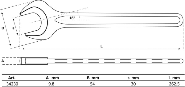 BGS technic Single Open End Spanner