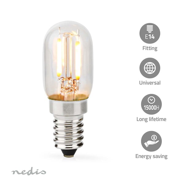 Miniatyrbillede 5 af 7: Nedis LBCHE14T25 LED-lampe Hvid 2700 K 2 W E14