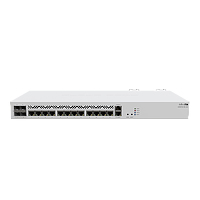 Miniatyrbillede 1 af 4: Mikrotik CCR2116-12G-4S+ kabelforbundet router Gigabit Ethernet Hvid