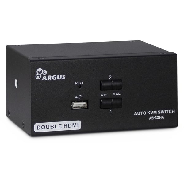 Inter-Tech AS-22HA HDMI KVM-kytkin Musta