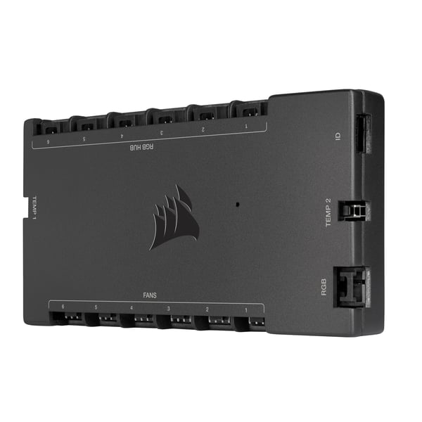 Miniatyrbild 5 av 7: Corsair iCUE Commander Core XT hastighetskontroll för systemfläktar 6 kanaler Svart